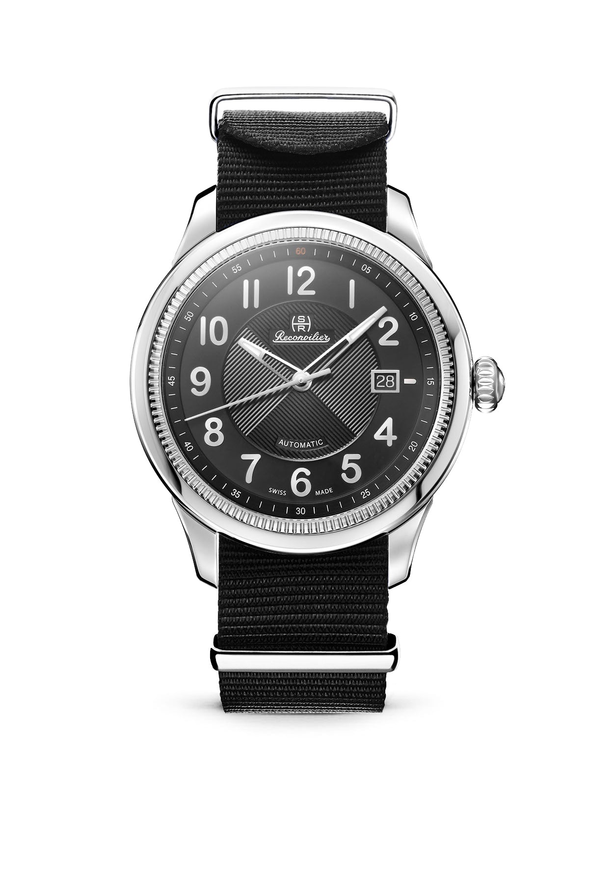 Classic Steel Black-Silver Black Nato