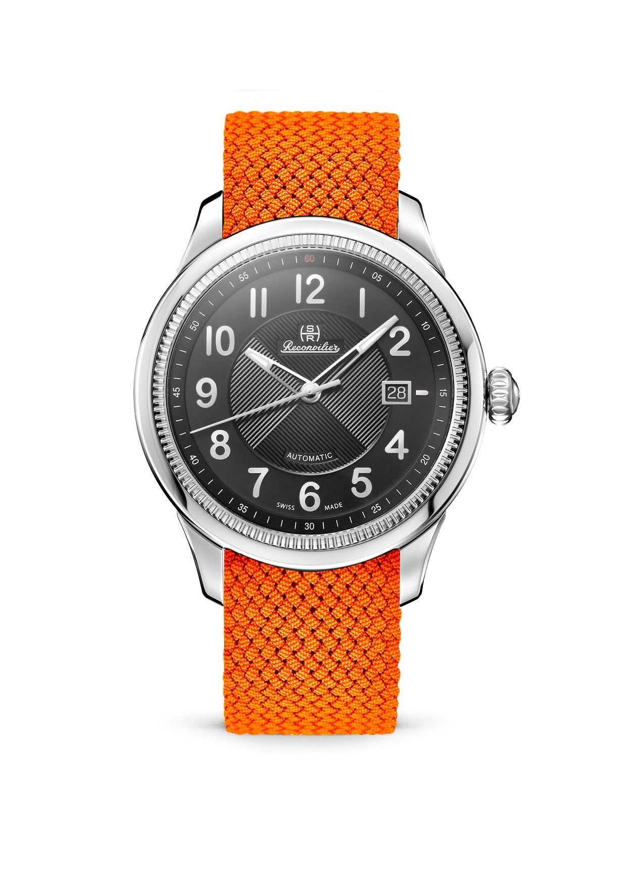 Classic Steel Black-Silver Orange Perlon