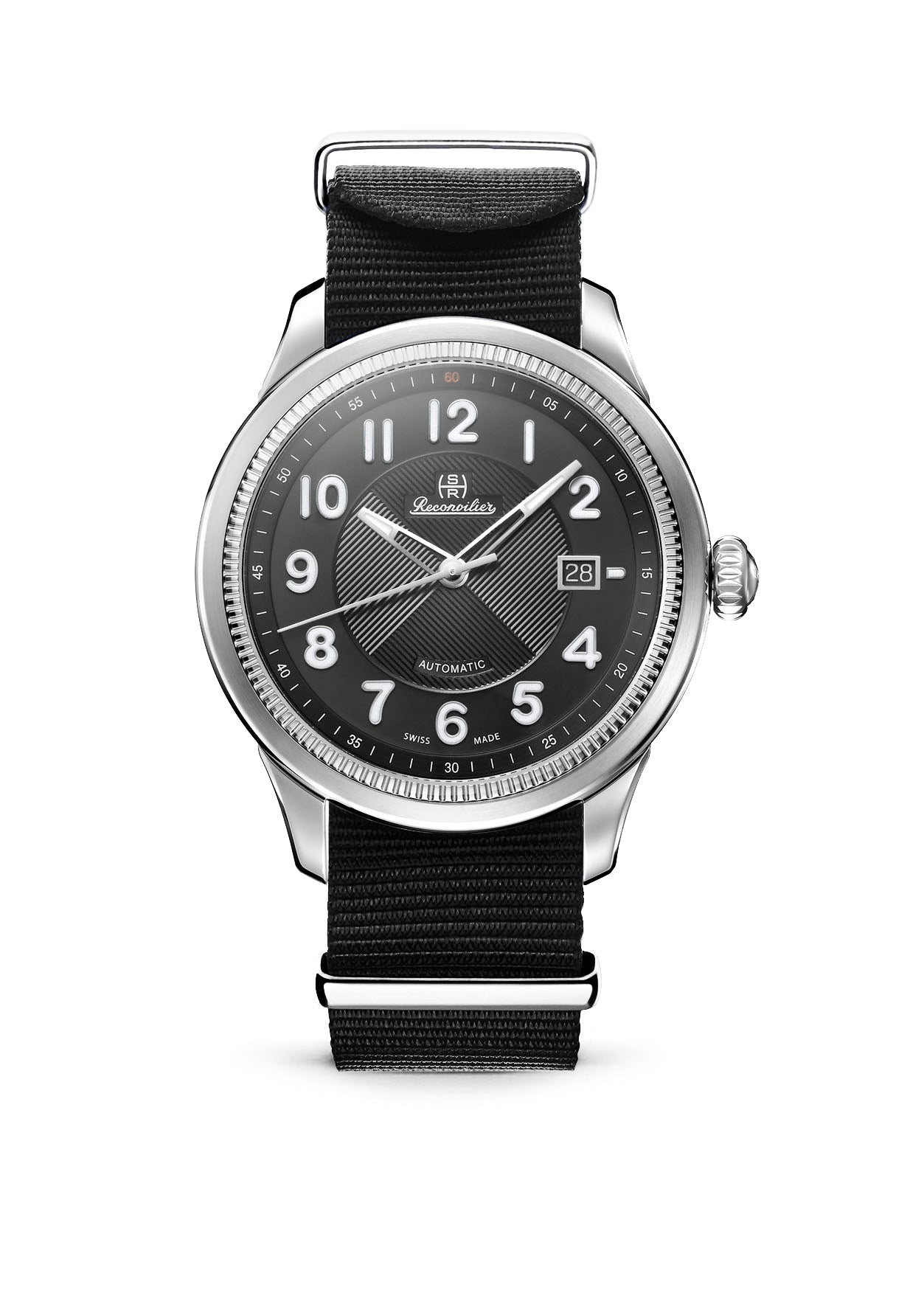 Classic Steel Black-White Black Nato