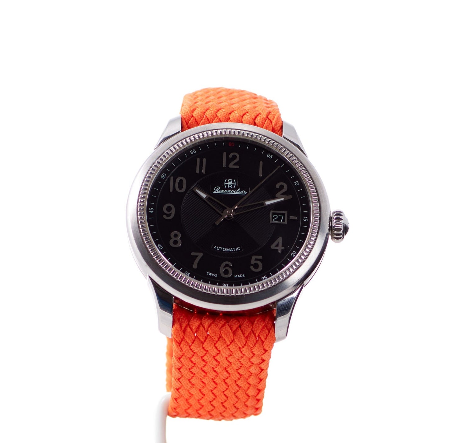 Classic Steel Black-Silver Orange Perlon