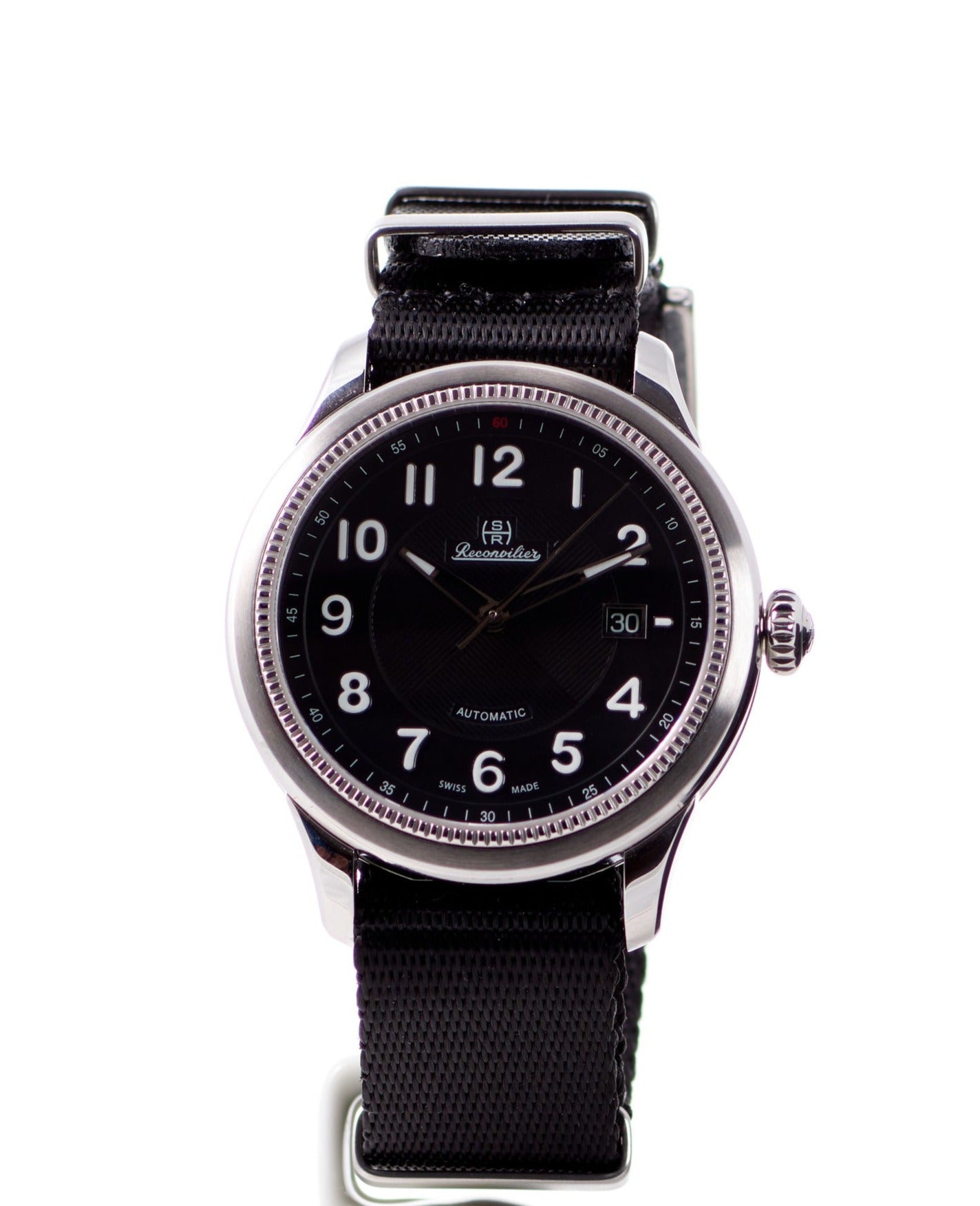 Classic Steel Black-White Black Nato