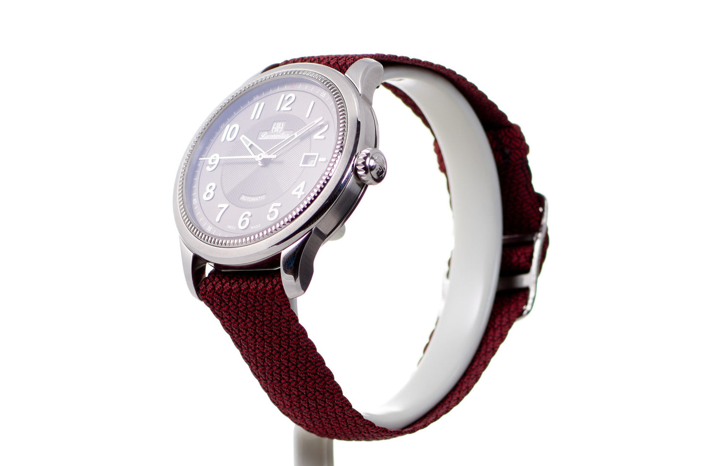 Classic Steel Titanium-Silver Red Perlon